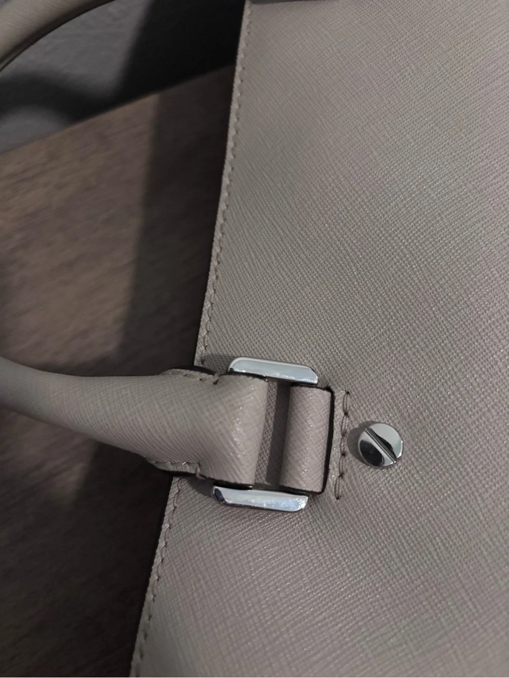 Michael Kors Light Taupe Leather Satchel